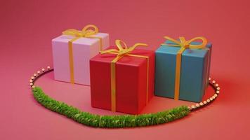 geschenk doos en Kerstmis vakantie decoratie foto