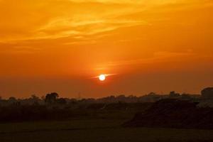 landschap visie van zonsondergang foto