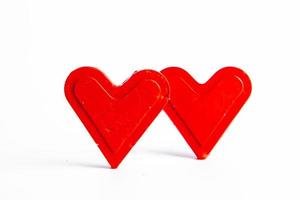 hou van harten op houten textuur achtergrond. Valentijnsdag kaart concept. hart voor Valentijnsdag achtergrond. foto