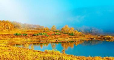 mooi Woud meer in de herfst dag. foto