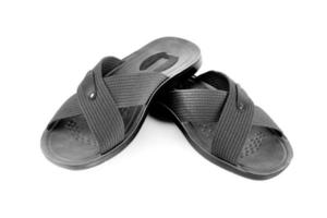 Mens sandalen leer geïsoleerd Aan wit achtergrond foto