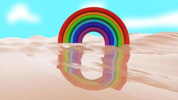 regenboog vreugde achtergrond video 3D-rendering foto