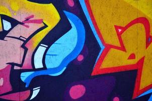 mooi straat kunst graffitti. abstract kleur creatief tekening mode kleuren Aan de muren van de stad. stedelijk hedendaags cultuur. titel verf Aan muren. cultuur jeugd protest foto