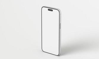 illustratie 3d geven van isometrische rechthoeken simuleren een telefoon in een 3d ruimte 14 met blanco ruimtes. van verschillend perspectieven en keer bekeken naar helpen rots omhoog voor toepassingen. iphone pro foto