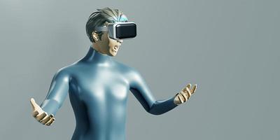 vr bril evenementen achtergrond partij media speler koptelefoon vermaak partij metaverse 3d illustraties foto