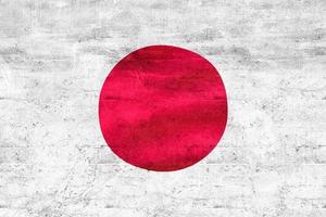 3D-illustratie van een vlag van japan - realistische wapperende stoffen vlag foto
