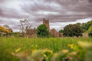 de oud landelijk stad- van dunster, Engeland. foto