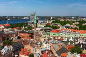 Riga van bovenstaand in de zomer foto