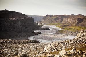 kust van IJslands rivier- jokulsa een fjollum foto
