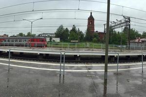 okulovka trein station in Rusland 1 foto