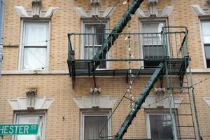 weinig Italië nieuw york gebouwen brand ontsnappen ladders trap foto