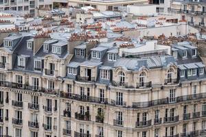 Parijs daken en gebouw uitzicht op de stad schoorsteen detail foto