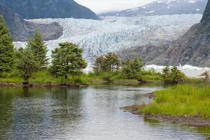 mendenhall gletsjer in de buurt juneau, Alaska foto