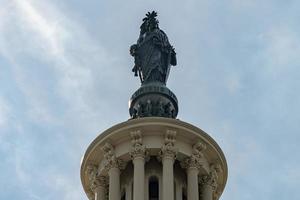 Washington dc Capitol standbeeld e pluribus unum foto