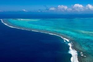 aitutaki Polynesië koken eiland antenne visie van vliegtuig foto