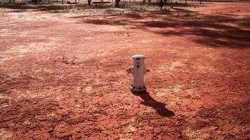 oud verroest brand hydrant in woestijn foto