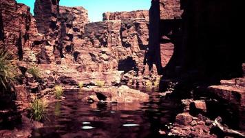 Colorado rivier met prachtige zandstenen muren en canyons foto