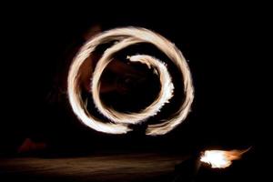 koken eilanden polynesisch danser vlammen foto