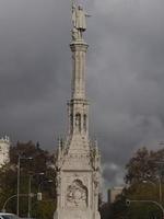 Columbus plein met monument naar christopher Columbus, in Madrid foto