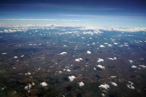 gekweekt velden in de buurt guadalajara jalisco antenne panorama landschap van vliegtuig foto