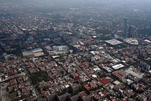 Mexico stad antenne panorama landschap van vliegtuig foto