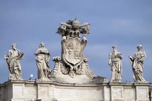 heilige peter basiliek Rome visie van standbeeld detail foto