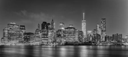 nieuw york Manhattan brug nacht visie foto