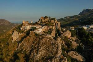 el Castell de guadalest zonsondergang foto