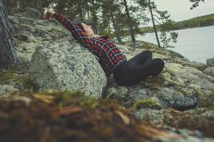 kom tot rust geest met natuur toneel- fotografie foto