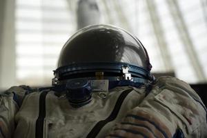astronaut ruimte helm dichtbij omhoog foto