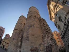 Genua oud toren deur poort foto