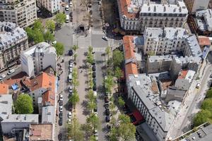 Parijs daken en gebouw uitzicht op de stad foto