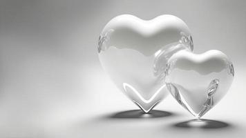 hart vormen Aan abstract licht schitteren achtergrond in liefde concept voor valentijnsdag dag met zoet en romantisch. gebruik voor kaart banier foto