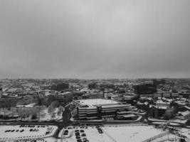 hoog hoek visie van stad in klassiek zwart en wit foto