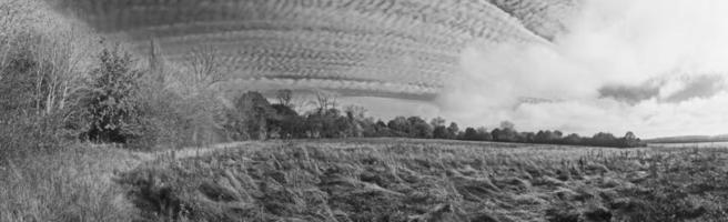 antenne visie van Brits landschap in klassiek zwart en wit foto