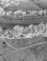 antenne visie van Brits landschap in klassiek zwart en wit foto