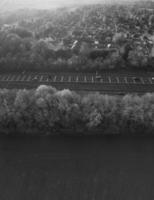 antenne visie van Brits landschap in klassiek zwart en wit foto