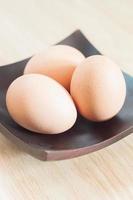 close-up van bruine eieren foto