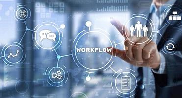 workflow herhaalbaarheid systematisering bedrijfsproces. zakelijke technologie internet foto