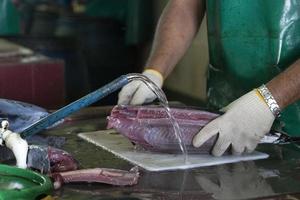 mannetje Maldiven hand- schoonmaak vis Bij de markt foto