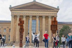 Philadelphia, Verenigde Staten van Amerika - april 30 2019 - de rotsachtig stappen Bij museum van kunst foto