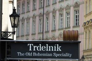 trdelnik traditioneel schoorsteen zoet van Praag foto