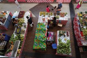 Tahiti, Frans Polynesië - augustus 4 2018 - papetee traditioneel markt foto