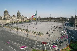 Mexico stad, Mexico - januari 30 2019 - zocalo hoofd stad- plein antenne visie foto