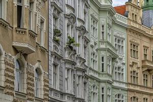 Praag oud gebouwen visie panorama foto