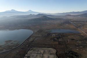 Mexico stad Oppervlakte antenne visie panorama van vliegtuig foto