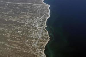 Mexico baja Californië sur van vliegtuig panorama foto