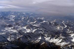 Alpen antenne visie panorama landschap foto