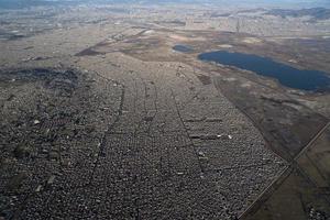 Mexico stad Oppervlakte antenne visie panorama van vliegtuig foto