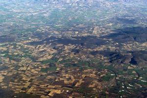 Mexico guadalajara velden en vulkanen antenne visie panorama landschap foto
